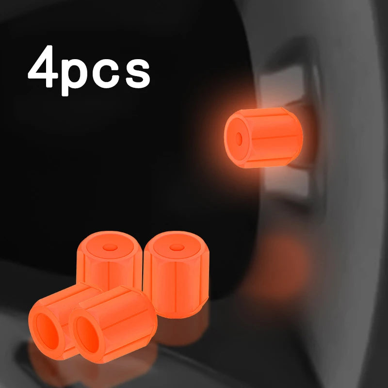 Luminous Tire Valve Caps – Glow-in-the-Dark Wheel Valve Covers