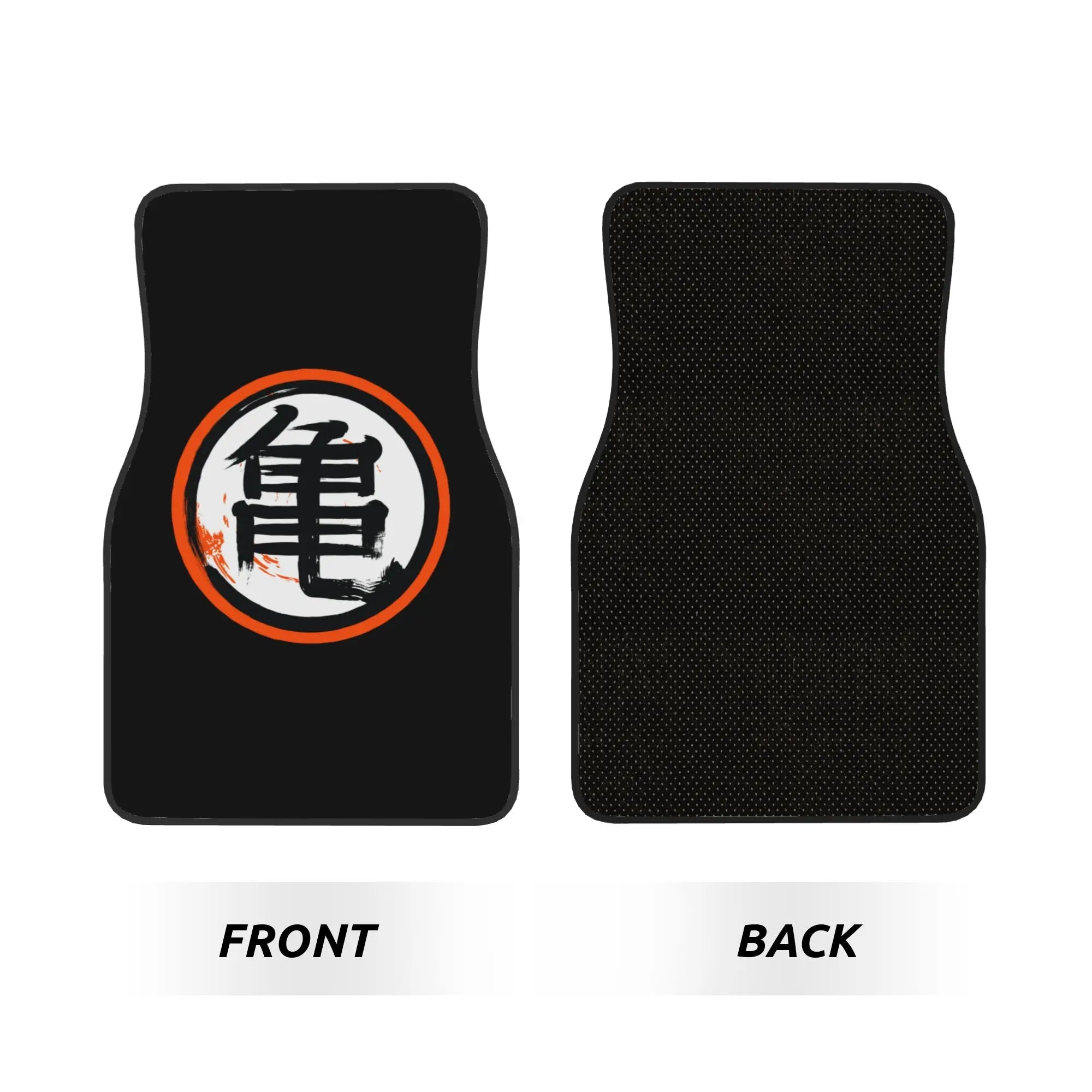 DBZ Kanji Car Floor Mats Universal Non-Slip Carpets Rugs Front & Rear Car Foot Mats Set of 4 Pieces Auto Accessories Decoration ATS Car Design