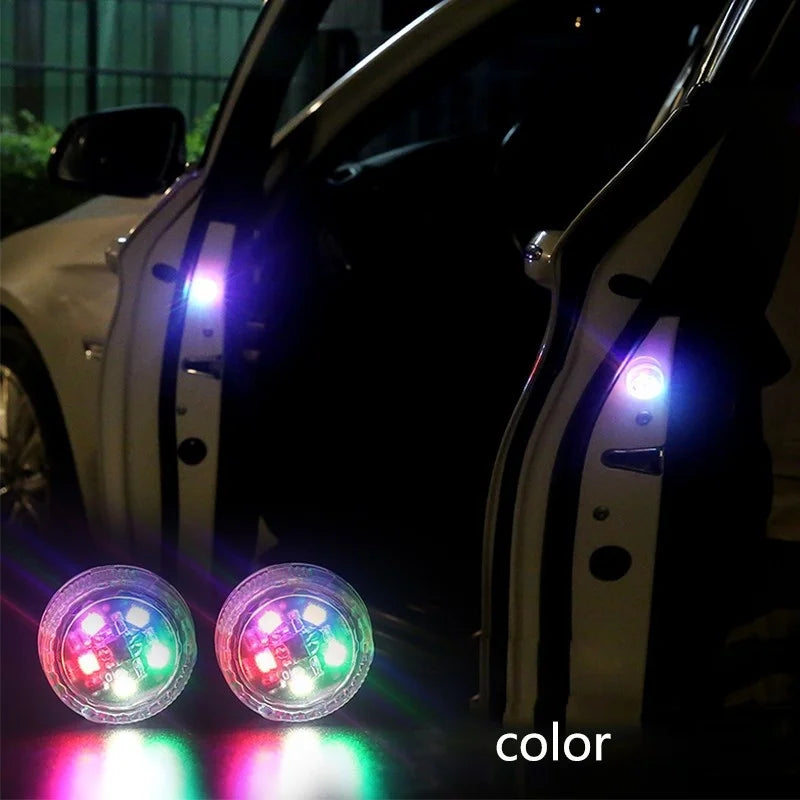 LED Car Opening Door Safety Warning Anti-collision Lights Magnetic Induction Strobe Flash Waterproof Collision Lamps Accessories ATS Car Design