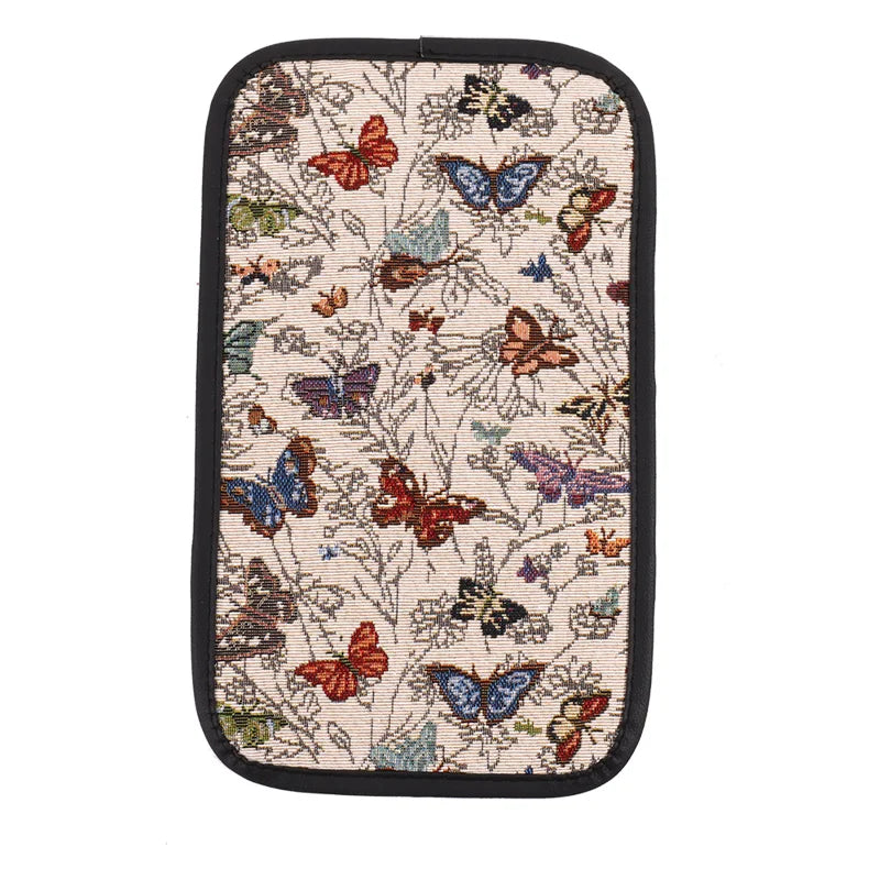 Car center armrest box decorative mat linen retro ethnic style cleaning mat ATS Car Design