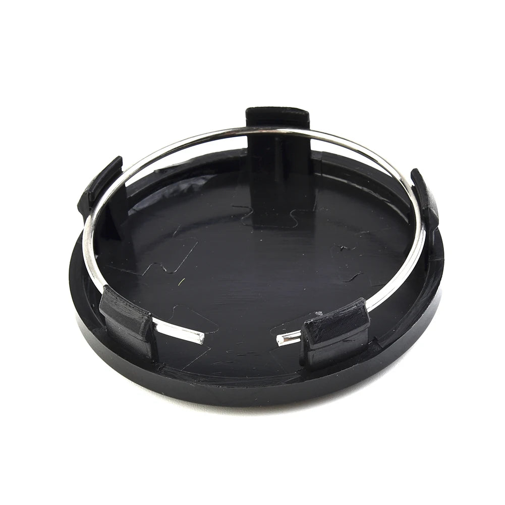 4pcs 60mm New ABS Black / Silver Universal Car Wheel Hub Center Cap Cover For Most Cars Trucks Wheels Tires & Parts Wear Parts ATS Car Design