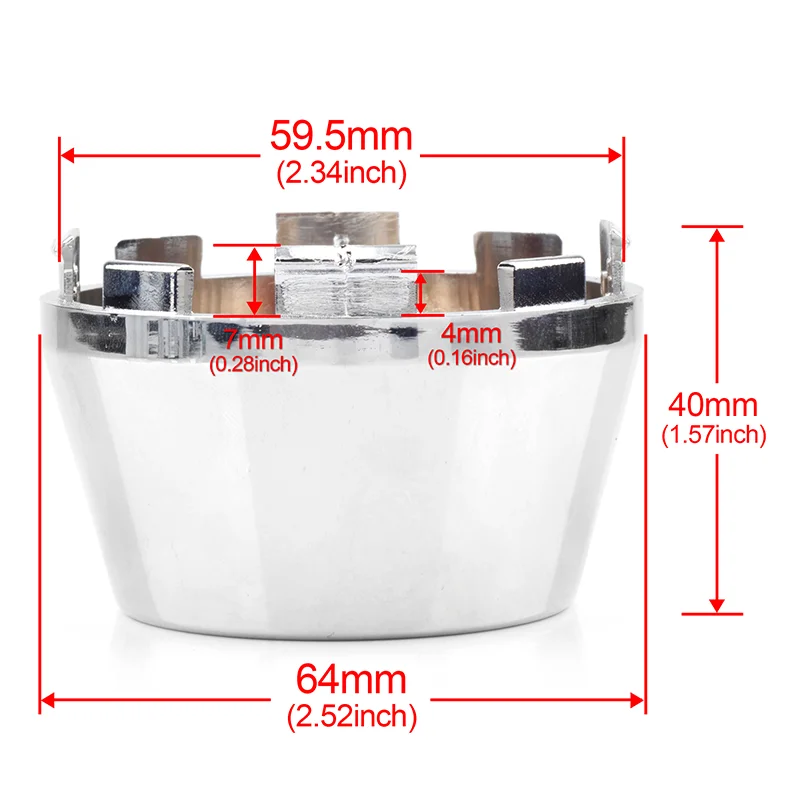 GTownworks 2pcs/4pcs 64mm OD 59.5mm ID Car Wheel Center Hub Caps For Car Accessories Wheel Hub Cap Rim Cover External Parts ABS ATS Car Design