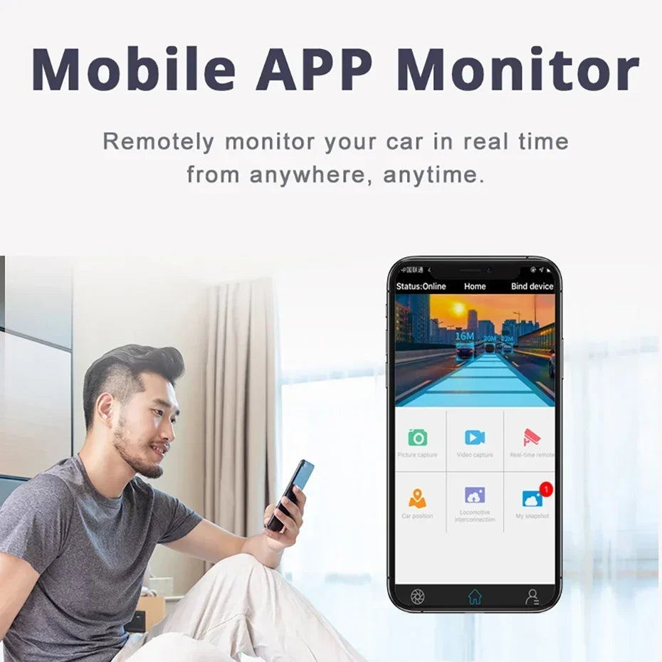 Bluavido 4G ADAS Android Dash Cam Car Dashboard Screen GPS Navigation Dual Camera FHD 1080P Car Video Recorder Night Vision DVR ATS Car Design