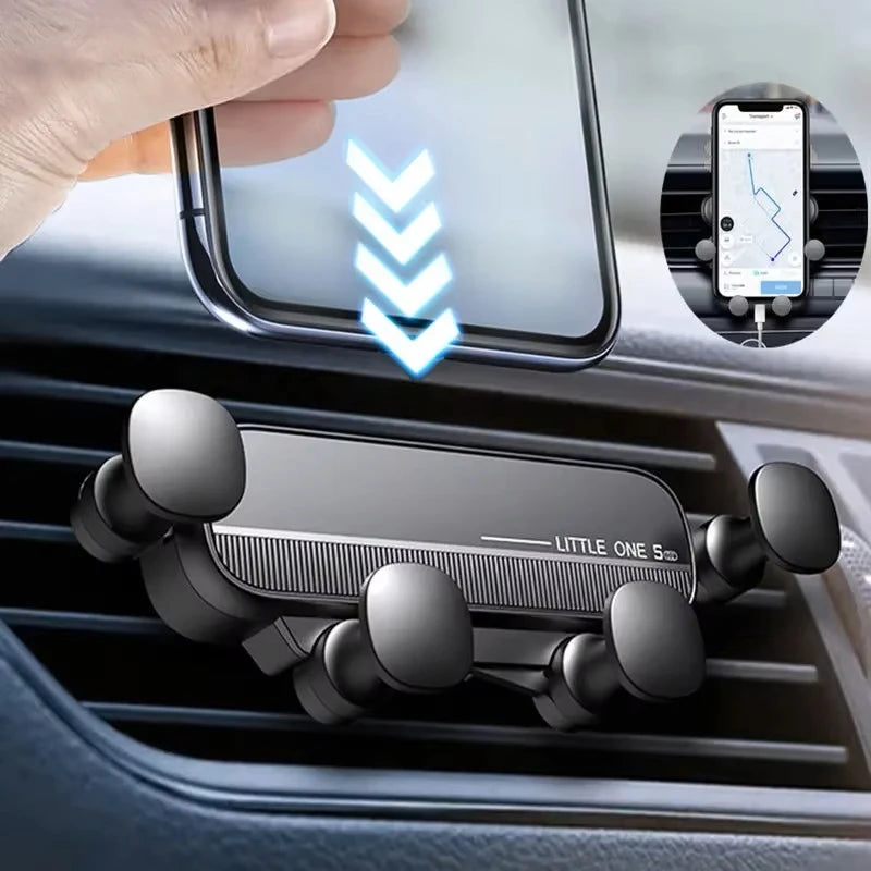 Universal Gravity Car Phone Holder Air Vent Mount Mobile Support for iPhone 13/12 Xiaomi - Automotive GPS Stand ATS Car Design