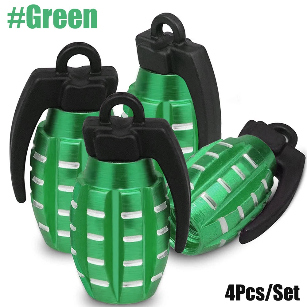 Rocket Tire Valve Caps – Decorative & Protective Stem Covers (4PCS)