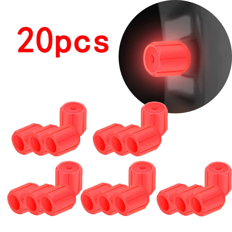 Luminous Tire Valve Caps – Glow-in-the-Dark Wheel Valve Covers