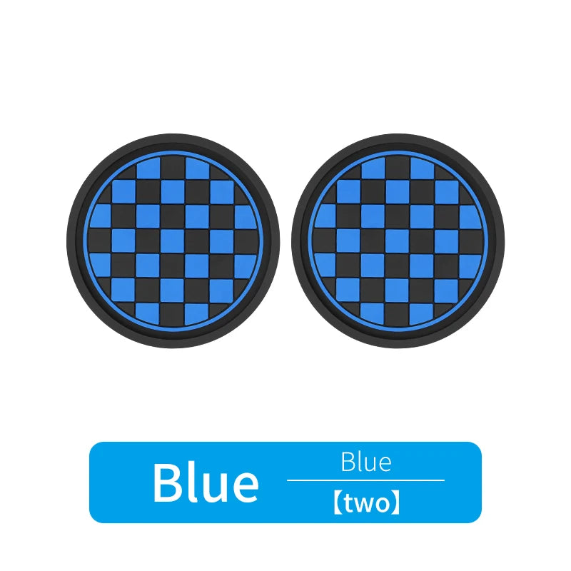 2pcs Car Cup Holder Anti-Slip Coasters Premium PVC Car Coasters Universal Fits Perfectly For Most Cup Car Interior Accessories ATS Car Design