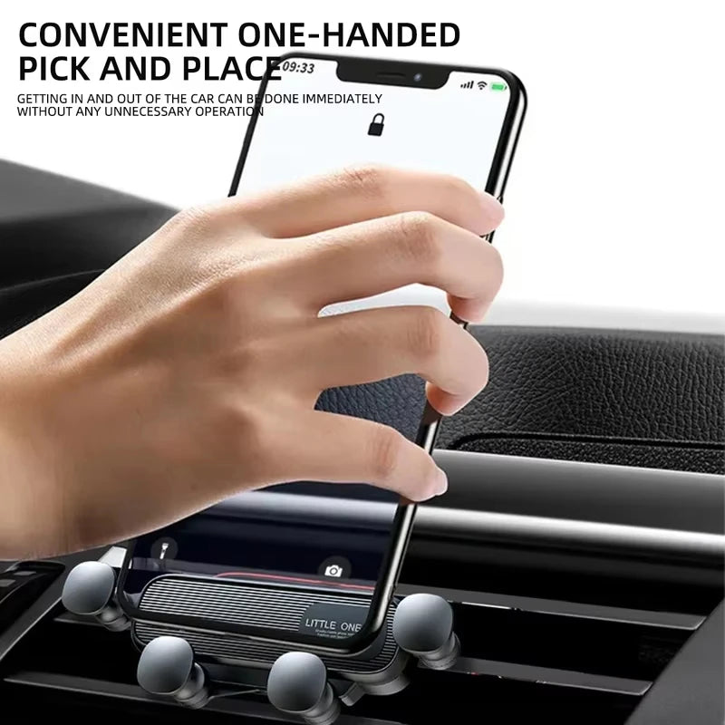 Universal Gravity Car Phone Holder Air Vent Mount Mobile Support for iPhone 13/12 Xiaomi - Automotive GPS Stand ATS Car Design