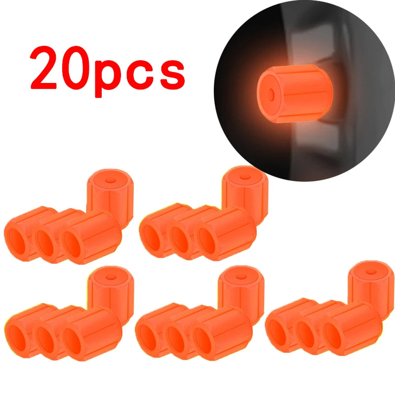 Luminous Tire Valve Caps – Glow-in-the-Dark Wheel Valve Covers