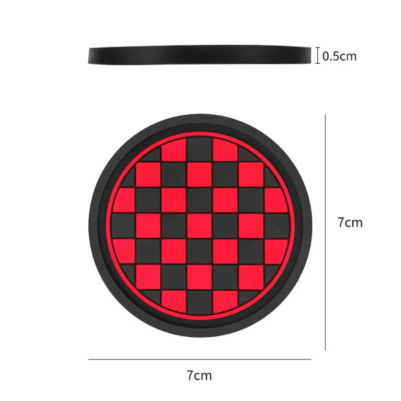2pcs Car Cup Holder Anti-Slip Coasters Premium PVC Car Coasters Universal Fits Perfectly For Most Cup Car Interior Accessories ATS Car Design
