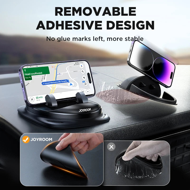 Joyroom Universal Dashboard Car Phone Holder Upgraded Reusable Silicone Phone Mount for Car Dash Anti-Slip Pad Mat Phone Holder ATS Car Design