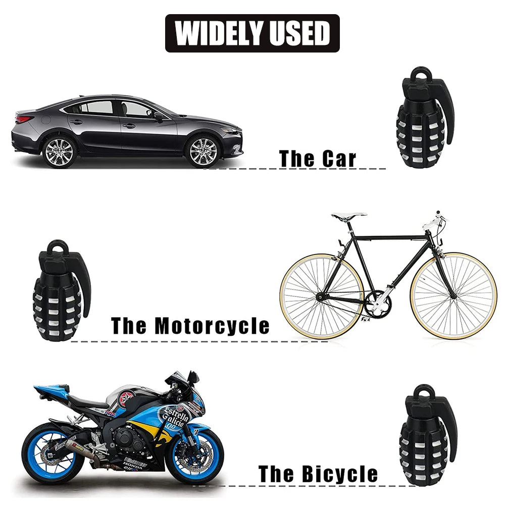 Rocket Tire Valve Caps – Decorative & Protective Stem Covers (4PCS)