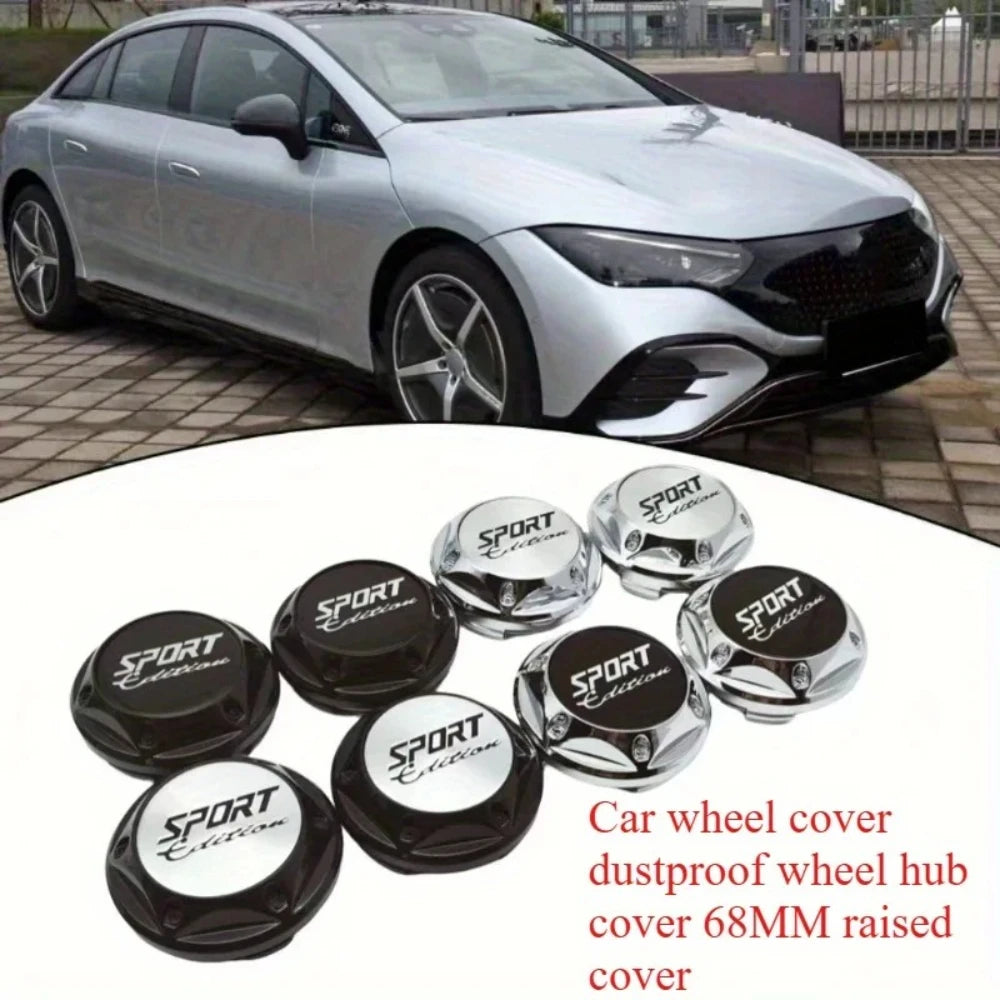 4pcs Wheel Hub Center Caps 65mm Diameter Durable Car Tire Center Badge Covers for All Vehicle Models Vehicle Modification ATS Car Design