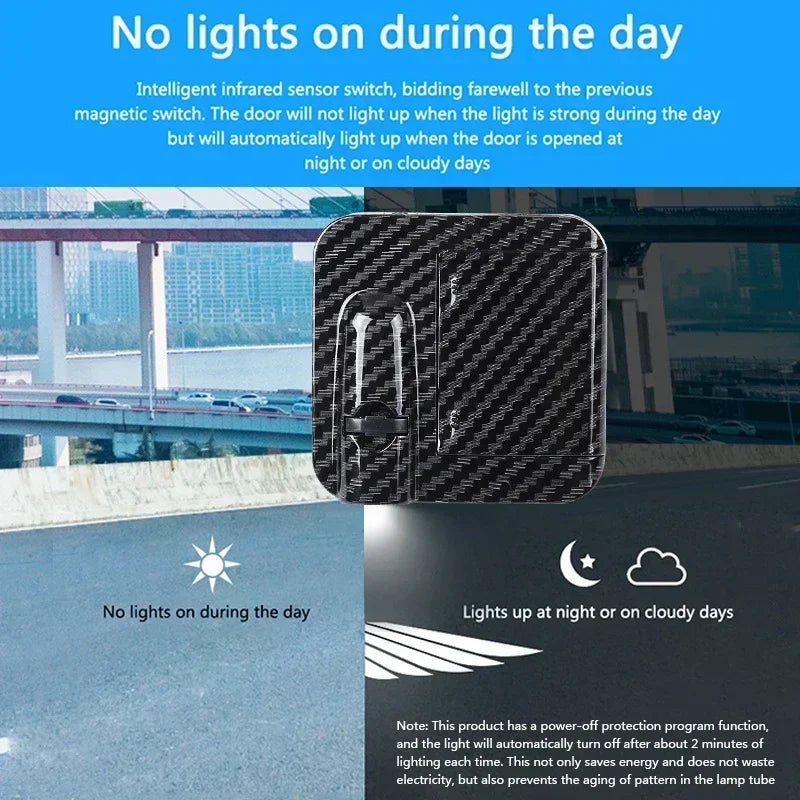 Car welcome light, car door light, sensing angel wing, car projector, atmosphere decoration, modified car door welcome light ATS Car Design