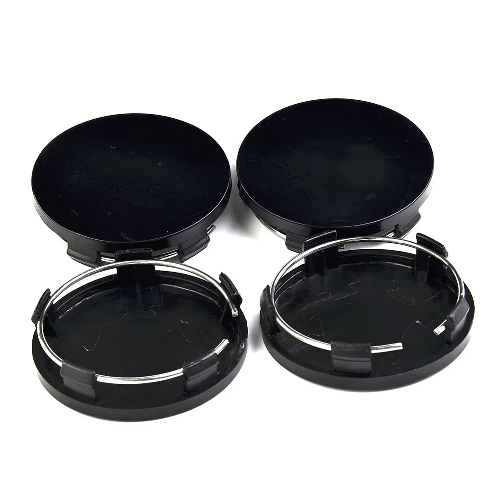 4 PCS 60mm Car Hub Center Covers New ABS Black Silver Universal Car Truck Vehicle Wheel Hub Center Cap Cover Car Accessories ATS Car Design