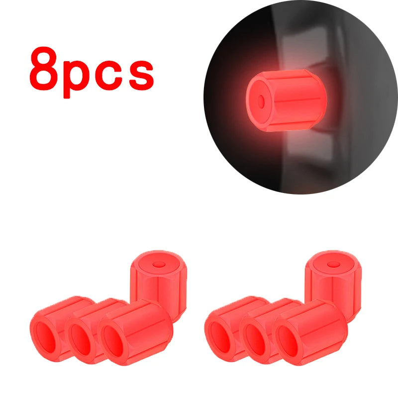 Luminous Tire Valve Caps – Glow-in-the-Dark Wheel Valve Covers
