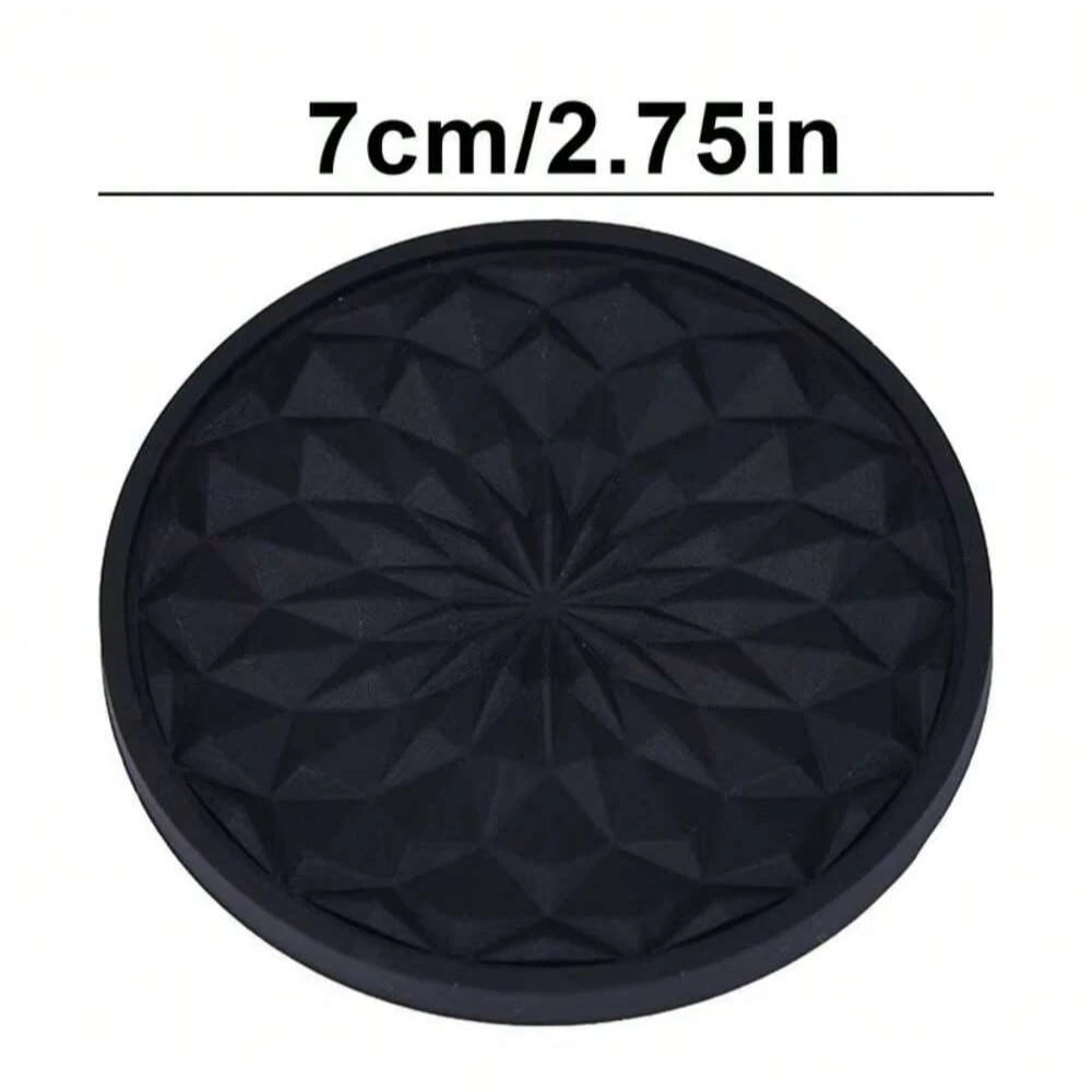 Car Cup Holder Coaster, Universal Auto Non-Slip Cup Holder Embedded in Ornaments Silicone Coaster, Universal Fit Car Interior Ac ATS Car Design