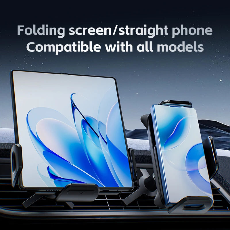 15W Universal Car Phone Holder Wireless Charger 360° Rotation Mount for Samsung Galaxy Fold 6 5 4 3 Z Flip S25 S24 Iphone 17 16 ATS Car Design