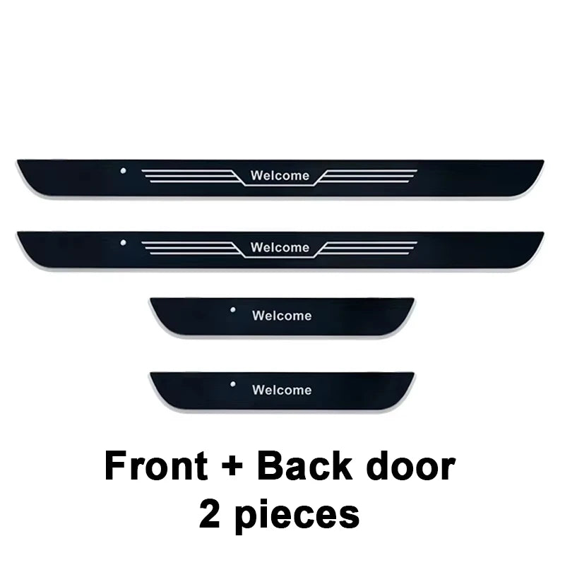 Customizable Car LED Welcome Pedal Light RGB Controllable Auto Interior Atmosphere Light Door Opening Warning Threshold Light ATS Car Design