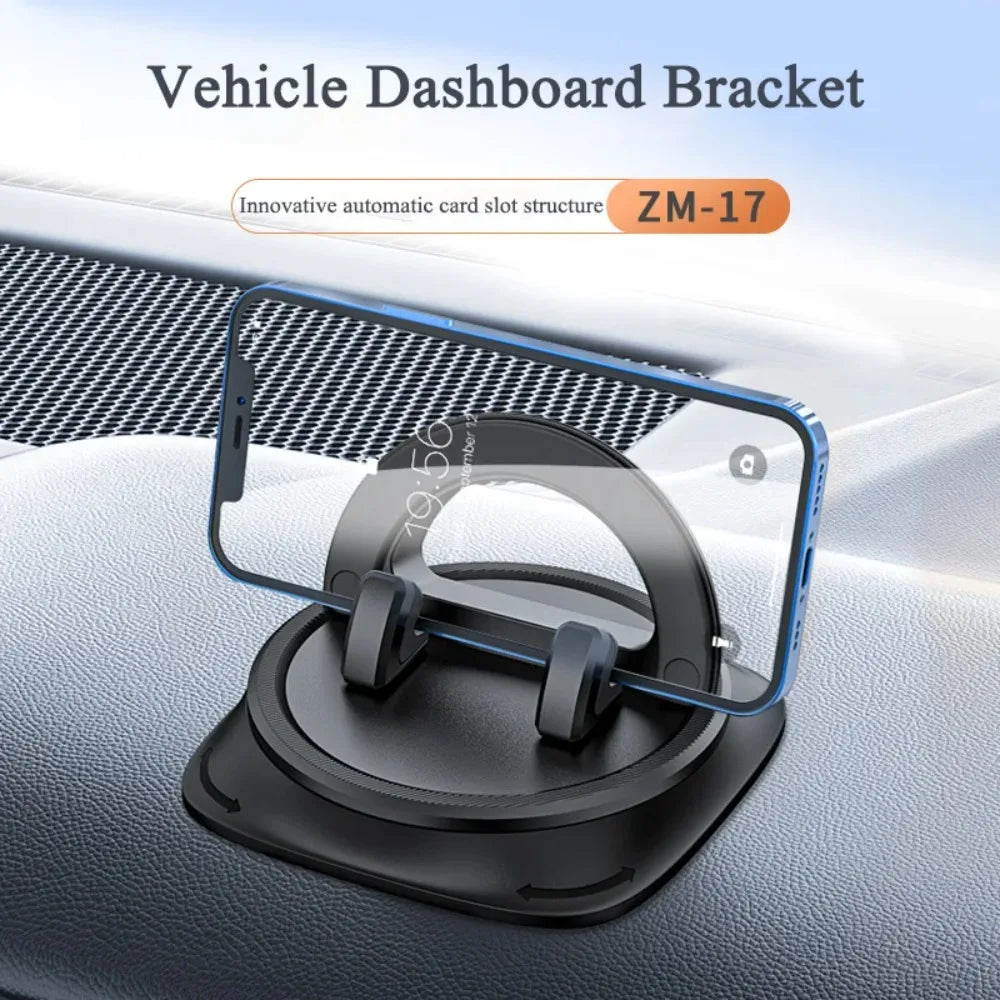 Dashboard Car Phone Holder 360° Rotation Universal Car Phone Mount With Non-Slip Silicone Replacement Tools For Smartphone ATS Car Design