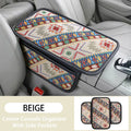 1PC Double pocket ethnic style patterned car center console armrest pad, breathable and non slip, car interior accessories ATS Car Design