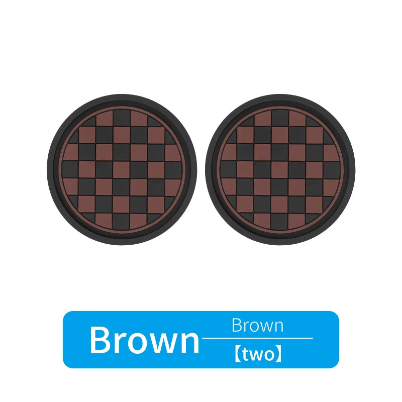 2pcs Car Cup Holder Anti-Slip Coasters Premium PVC Car Coasters Universal Fits Perfectly For Most Cup Car Interior Accessories ATS Car Design