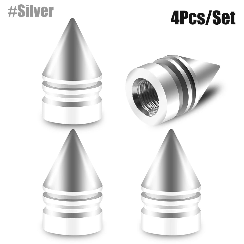 Rocket Tire Valve Caps – Decorative & Protective Stem Covers (4PCS)