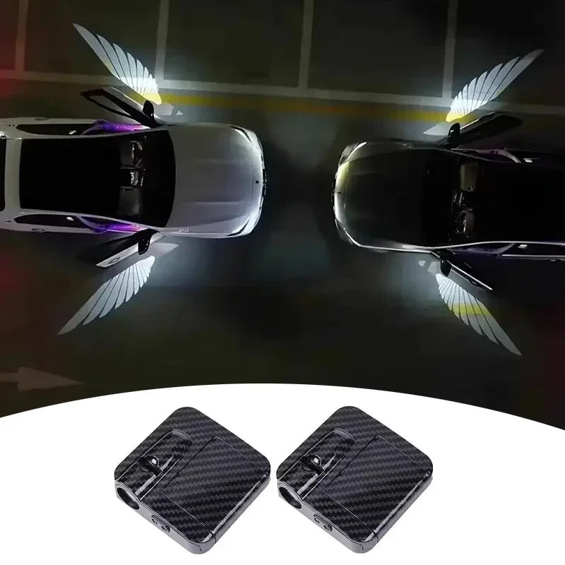 Car welcome light, car door light, sensing angel wing, car projector, atmosphere decoration, modified car door welcome light ATS Car Design