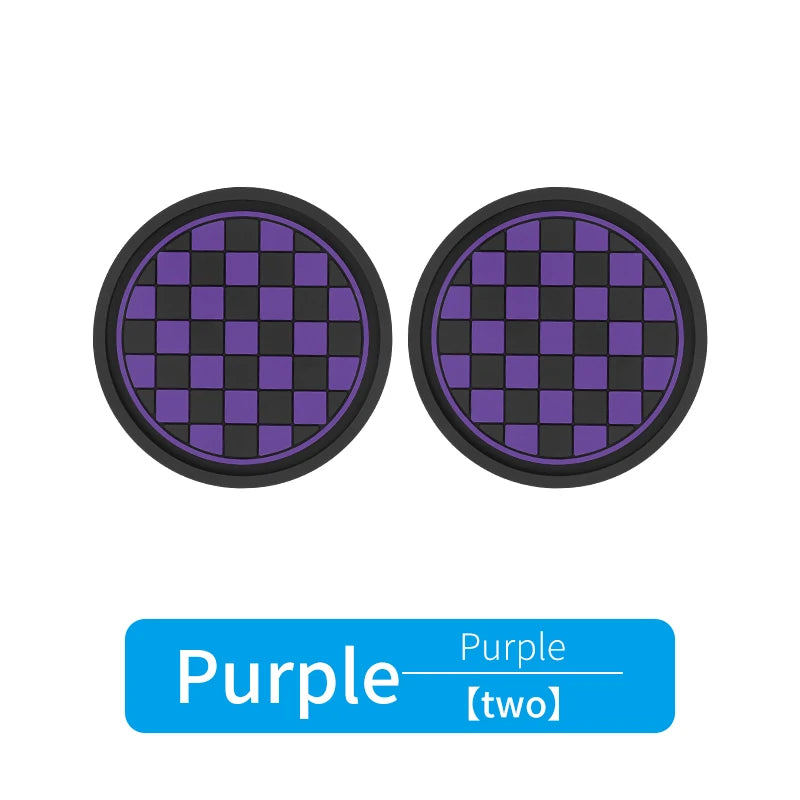 2pcs Car Cup Holder Anti-Slip Coasters Premium PVC Car Coasters Universal Fits Perfectly For Most Cup Car Interior Accessories ATS Car Design