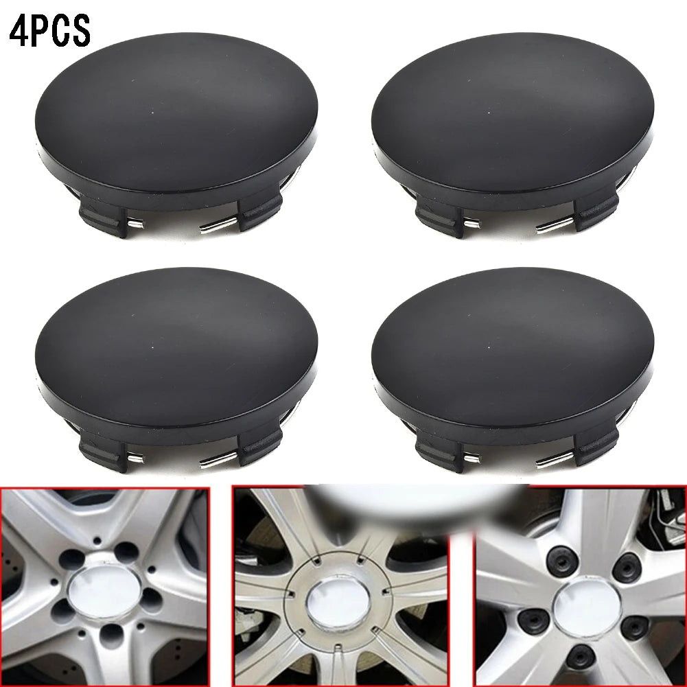4pcs 60mm New ABS Black / Silver Universal Car Wheel Hub Center Cap Cover For Most Cars Trucks Wheels Tires & Parts Wear Parts ATS Car Design