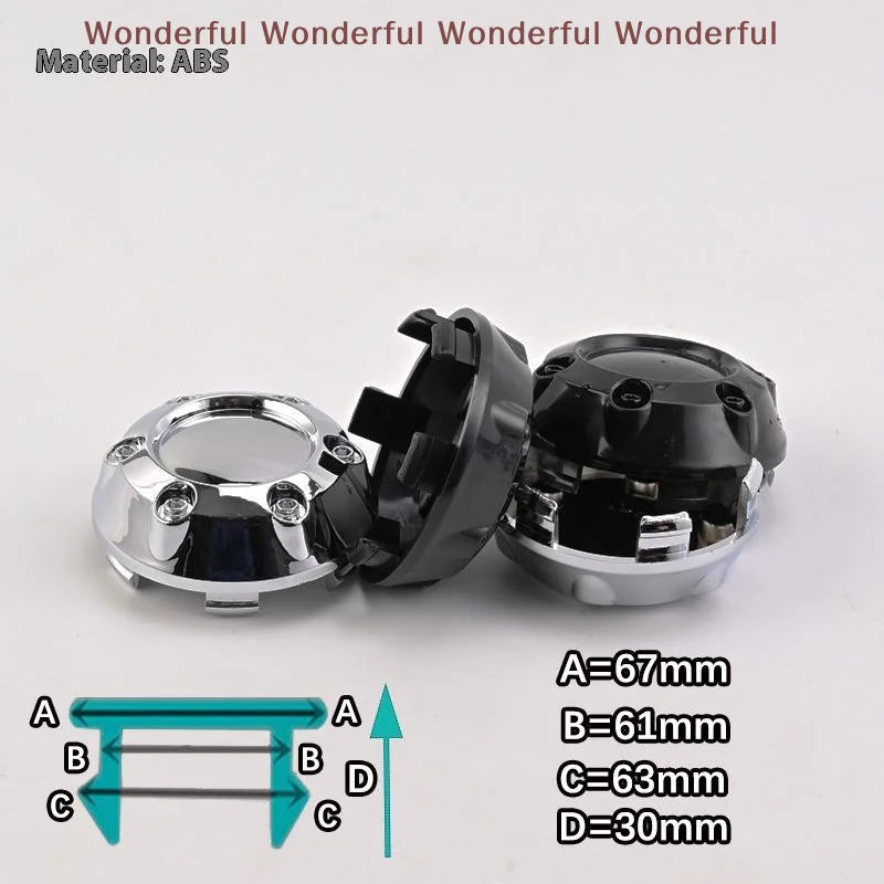 Upgrade 4pcs 68mm 61mm Car Rims Caps, Auto Wheel Center Covers, Dust Proof Hubcaps Hub Emblems ATS Car Design