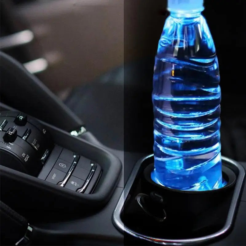 Light up Car Coasters Automotive Light up Cup Holder LED Interior Atmosphere Light Car Accessories Waterproof Cup Pad for Car ATS Car Design