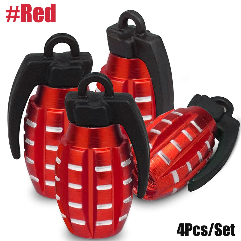 Rocket Tire Valve Caps – Decorative & Protective Stem Covers (4PCS)