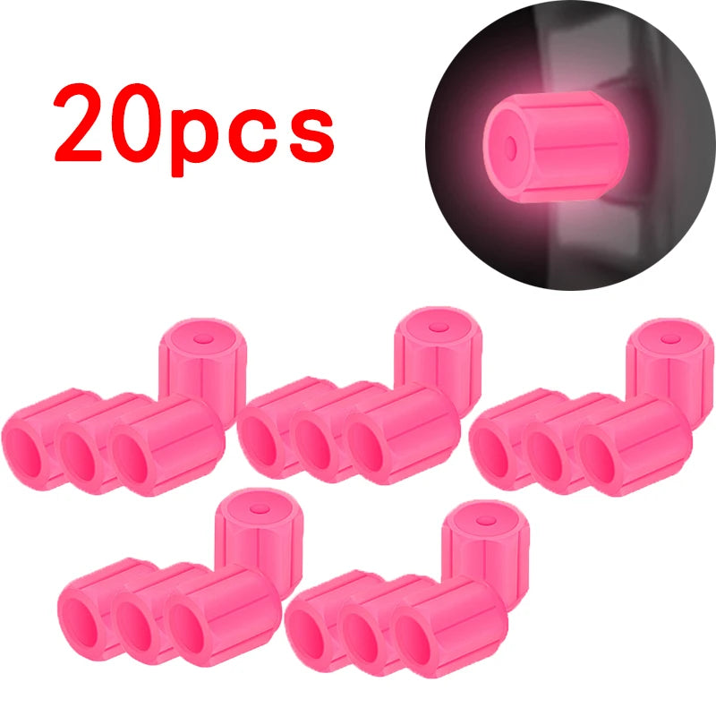 Luminous Tire Valve Caps – Glow-in-the-Dark Wheel Valve Covers