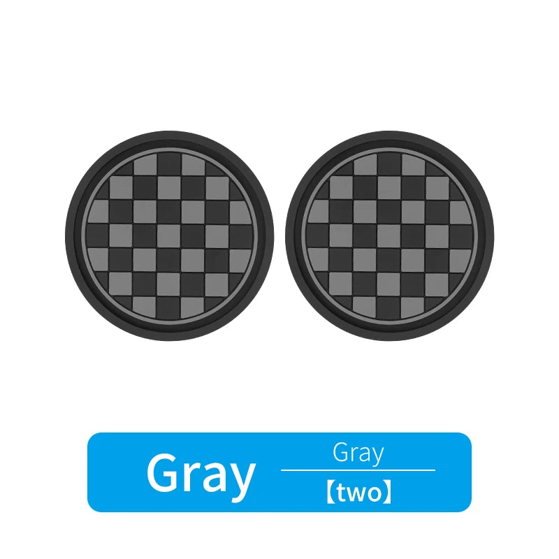 2pcs Car Cup Holder Anti-Slip Coasters Premium PVC Car Coasters Universal Fits Perfectly For Most Cup Car Interior Accessories ATS Car Design