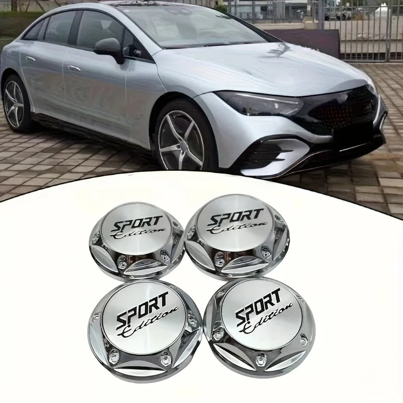 4pcs Wheel Hub Center Caps 65mm Diameter Durable Car Tire Center Badge Covers for All Vehicle Models Vehicle Modification ATS Car Design