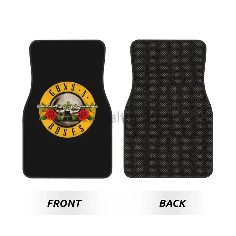 Guns N Roses Car Floor Mats Set of 4 Vehicle Front and Rear Foot Mats Universal Floor Rugs Non-Slip Auto Car Decor Accessories ATS Car Design