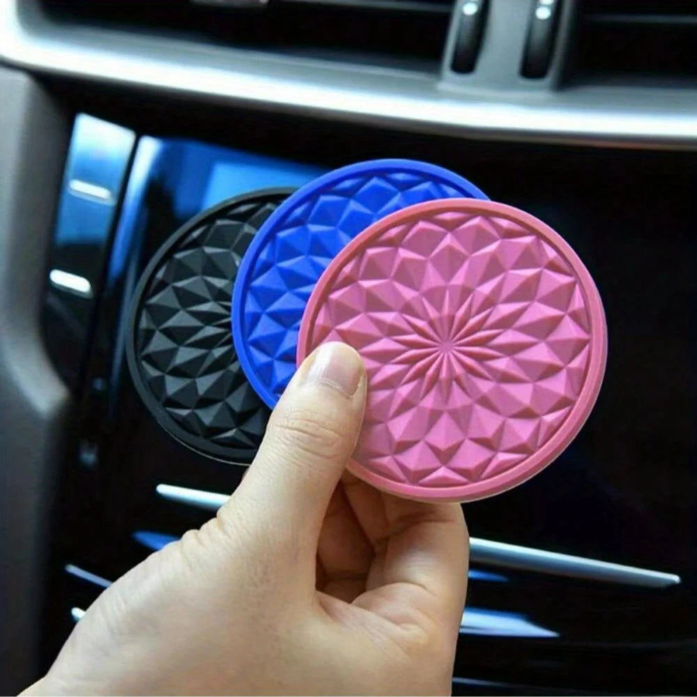 Car Cup Holder Coaster, Universal Auto Non-Slip Cup Holder Embedded in Ornaments Silicone Coaster, Universal Fit Car Interior Ac ATS Car Design