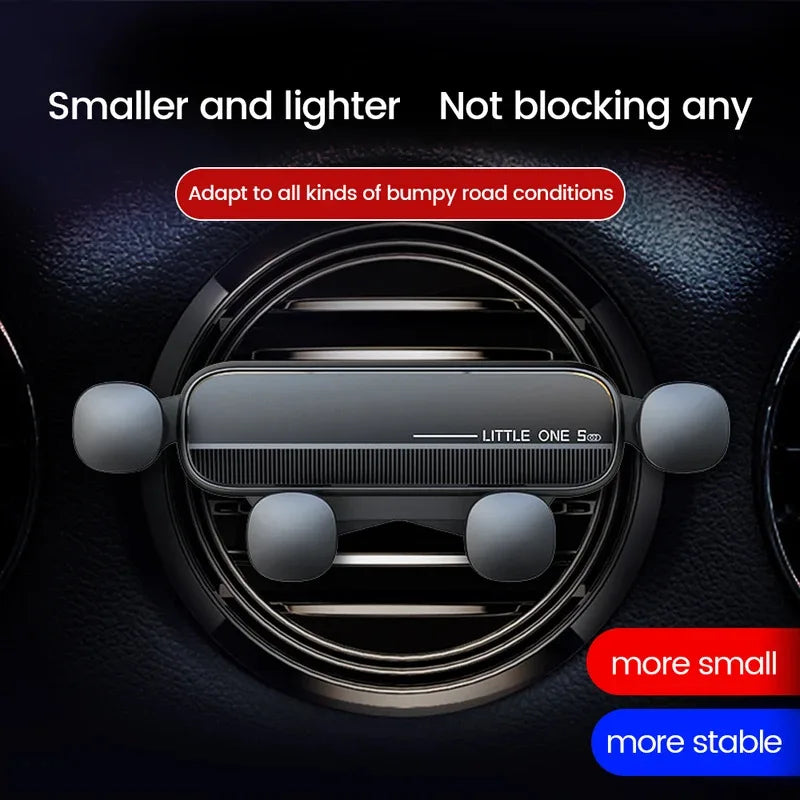 Universal Gravity Car Phone Holder Air Vent Mount Mobile Support for iPhone 13/12 Xiaomi - Automotive GPS Stand ATS Car Design