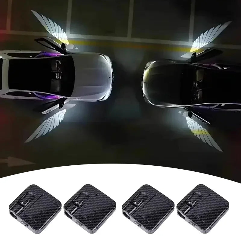 Car welcome light, car door light, sensing angel wing, car projector, atmosphere decoration, modified car door welcome light ATS Car Design