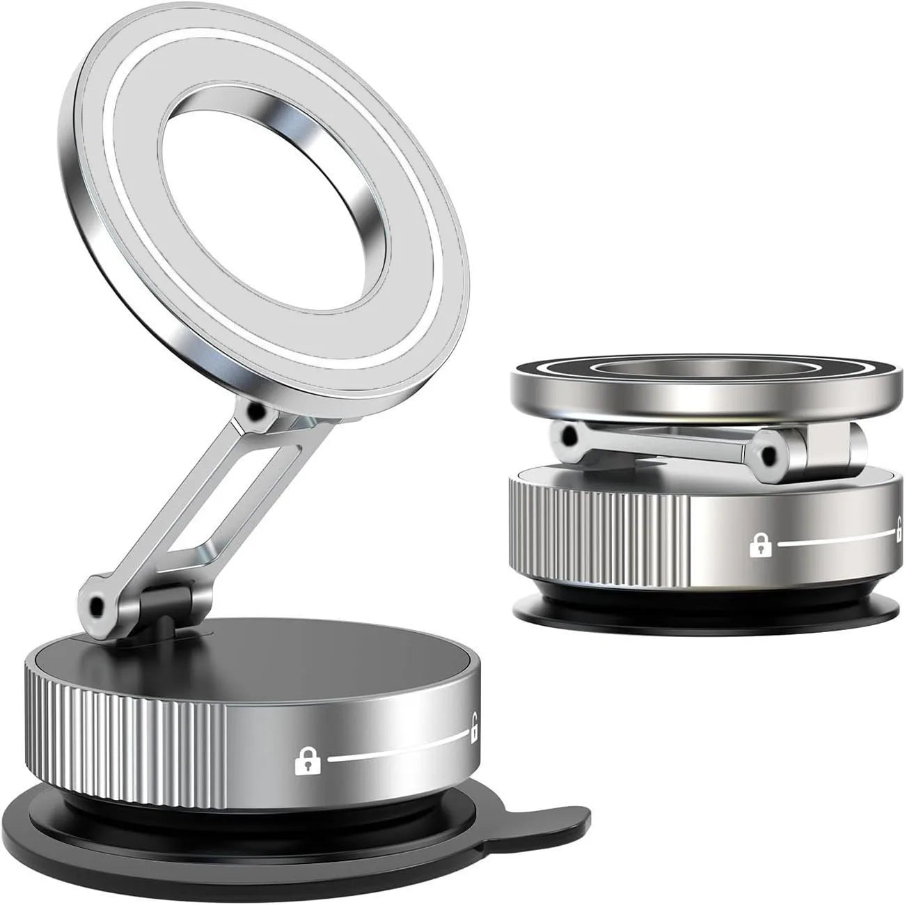 Magnetic Suction Cup Phone Mount for Magsafe 360° Adjustable Magnetic Car Phone Holder Pocket Size Foldable Car Mount ATS Car Design
