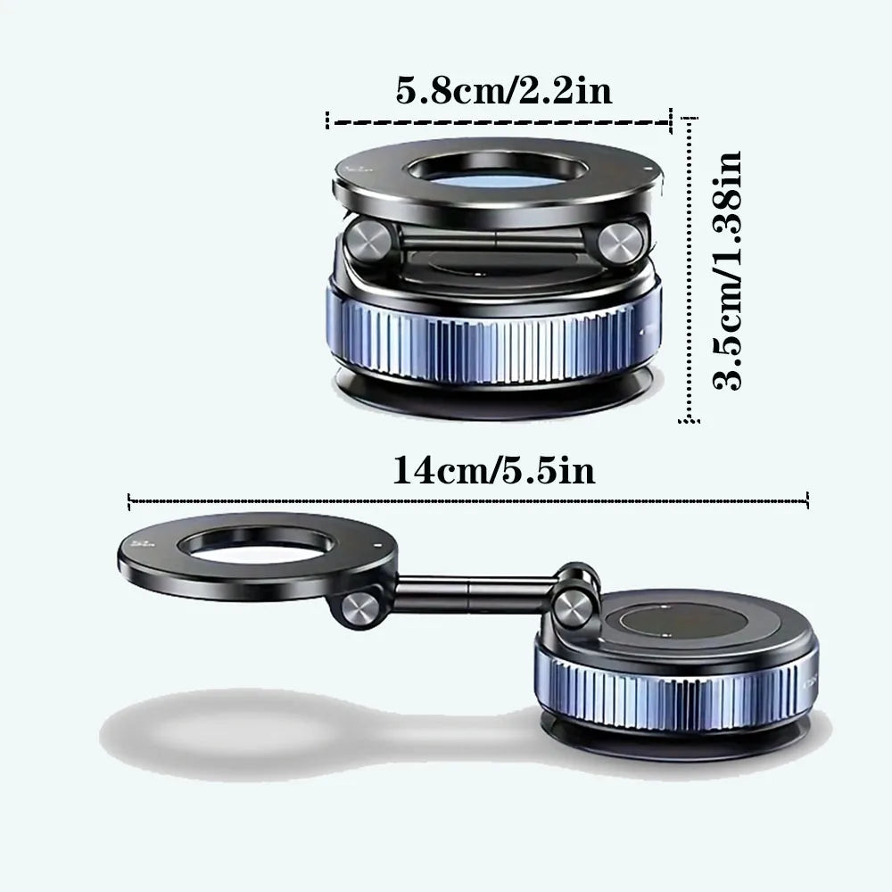 Magnetic Suction Cup Phone Mount for Magsafe 360° Adjustable Magnetic Car Phone Holder Pocket Size Foldable Car Mount ATS Car Design