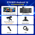 Imagebon P70 11.4" Android 14 8Core DVR Triple-view Camera Carplay/App:App Split Screen Recorder Youtube Spotify AI Dash Cam ATS Car Design