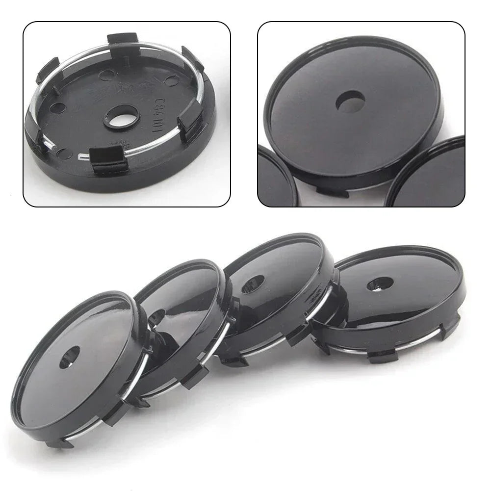 4pcs Car Spare Parts New Style Car Wheel Center Cap Car Wheel Center Cap 4pcs 60mm Black Center Hub Cap Hub Cover Cap ATS Car Design
