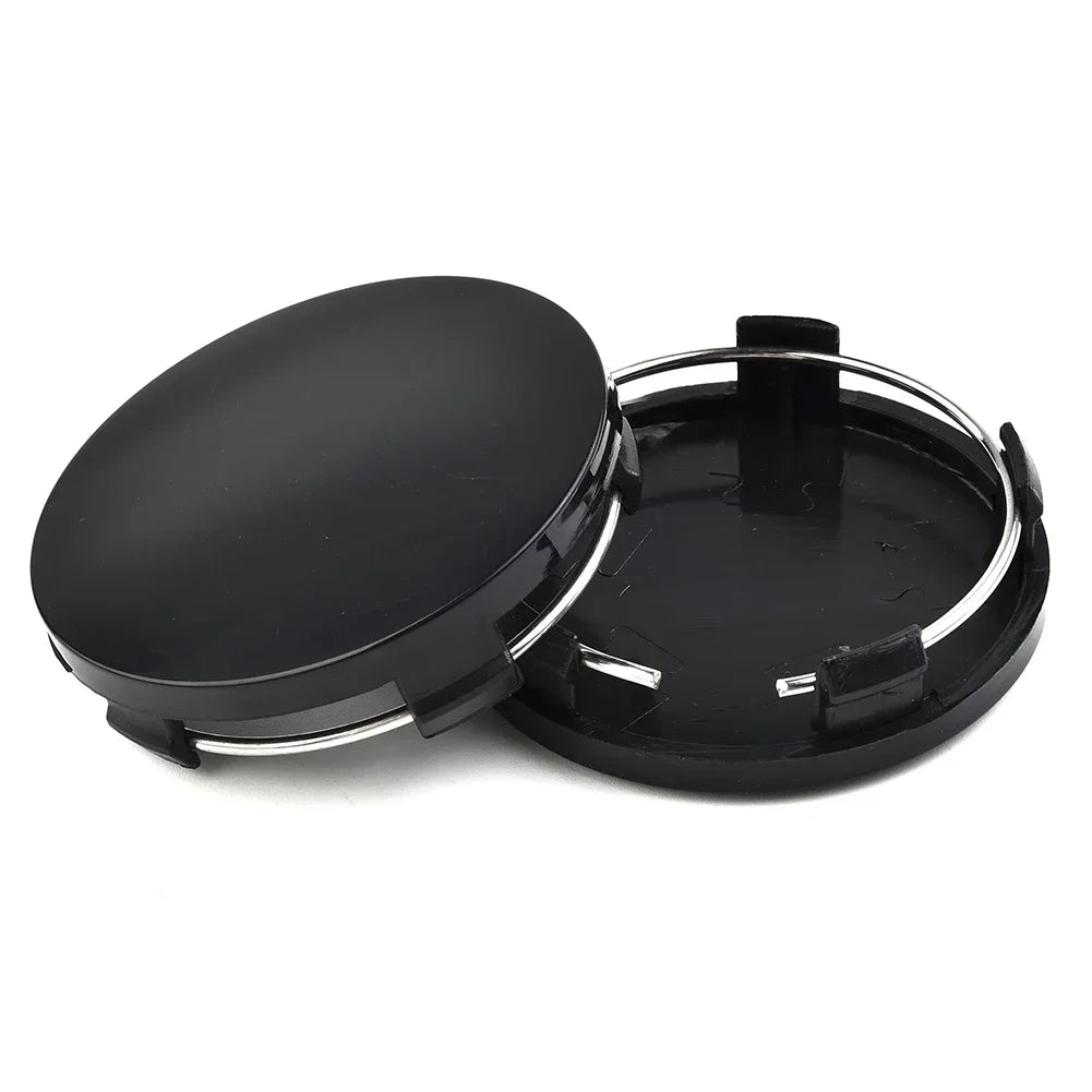 4 PCS 60mm Car Hub Center Covers New ABS Black Silver Universal Car Truck Vehicle Wheel Hub Center Cap Cover Car Accessories ATS Car Design