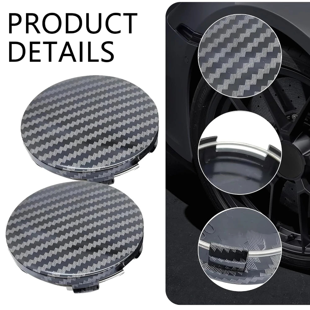 4 PCS Car Wheel Center Cap, Wheel Center Hub Caps Modification Decoration ABS Snap-in Anti-Falling Fastening Center Caps ATS Car Design