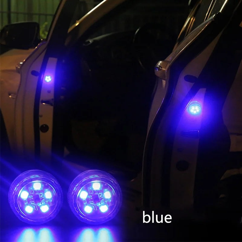 LED Car Opening Door Safety Warning Anti-collision Lights Magnetic Induction Strobe Flash Waterproof Collision Lamps Accessories ATS Car Design