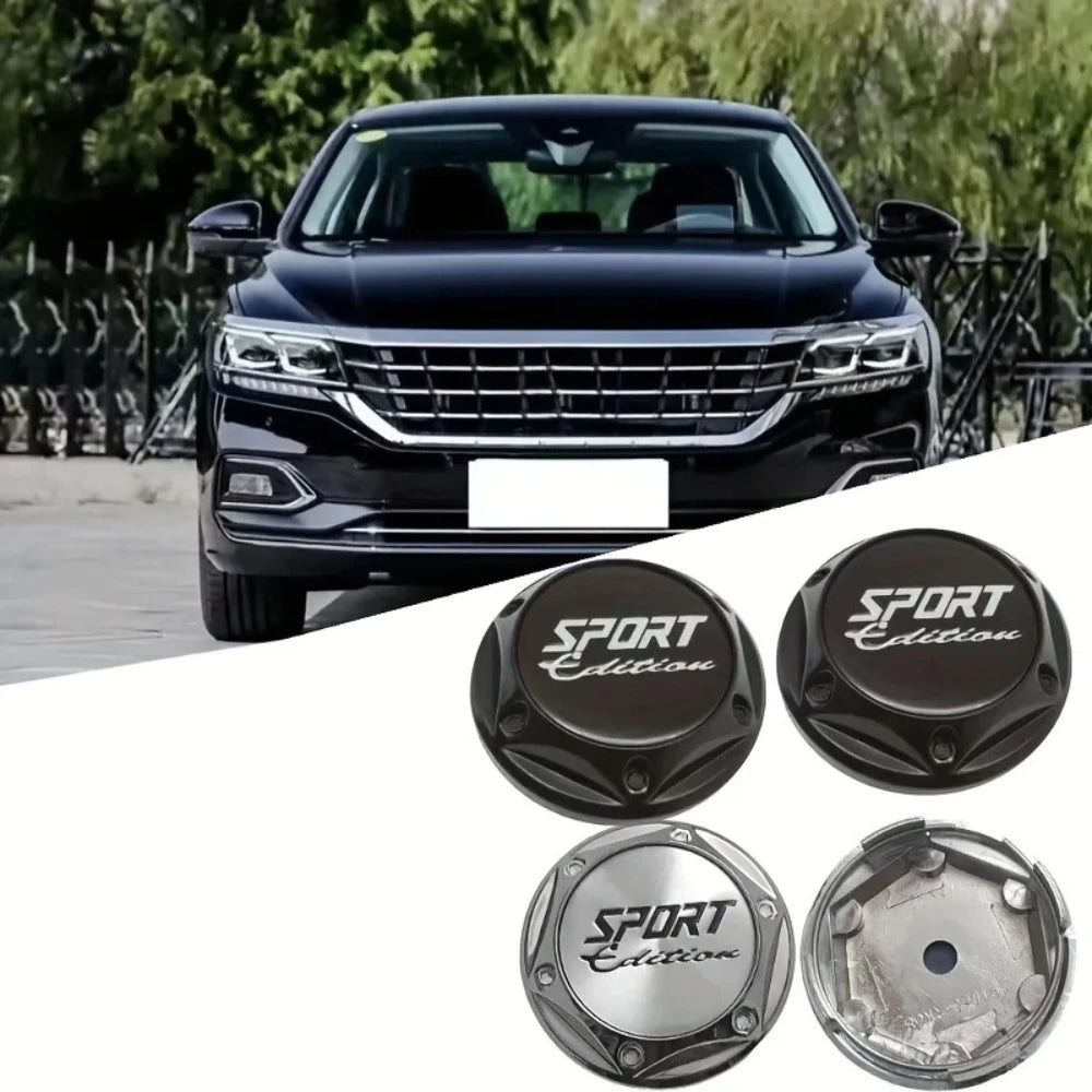 4pcs Wheel Hub Center Caps 65mm Diameter Durable Car Tire Center Badge Covers for All Vehicle Models Vehicle Modification ATS Car Design