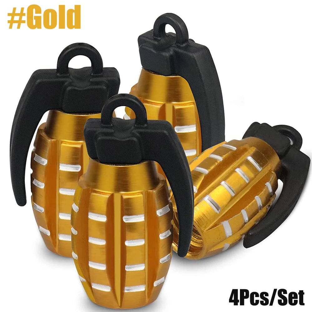 Rocket Tire Valve Caps – Decorative & Protective Stem Covers (4PCS)