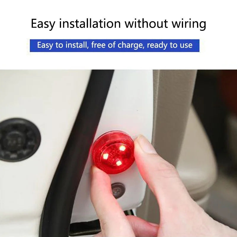 LED Car Opening Door Safety Warning Anti-collision Lights Magnetic Induction Strobe Flash Waterproof Collision Lamps Accessories ATS Car Design